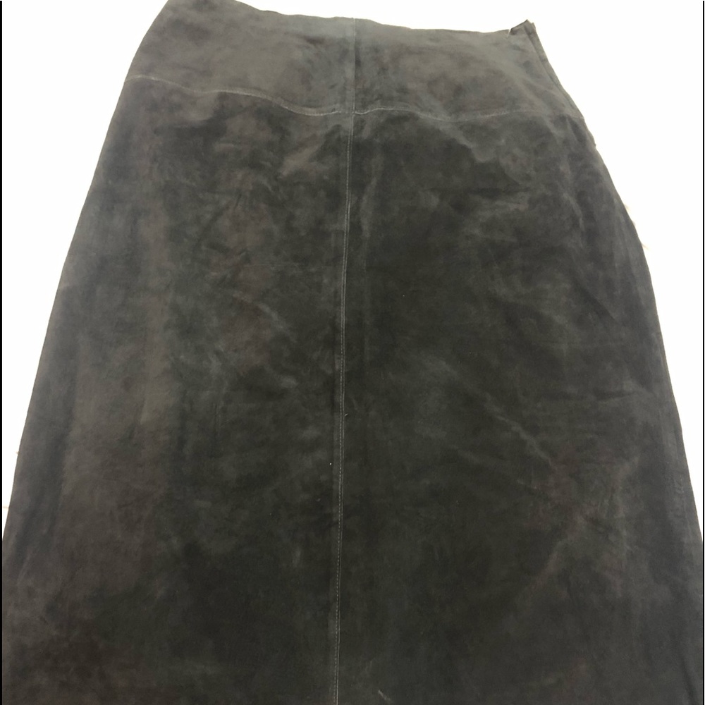 Soft suede black skirt